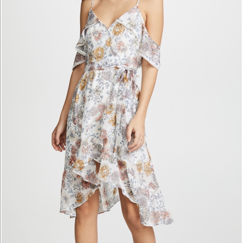 Cold shoulder dress - good for petites! JOA brand